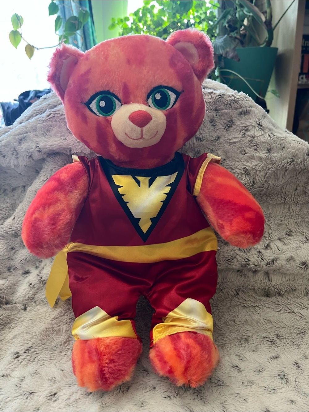 Build-A-Bear Red and Gold Superhero Bear Costume